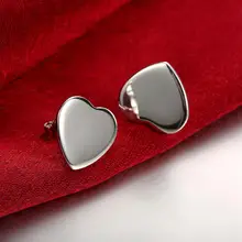 Love Heart Clasp Push Back Stud Earrings Women Cheap Cuff Ear Punk Fashion Nereides Jewelry Piercing Earring Female Club Factory