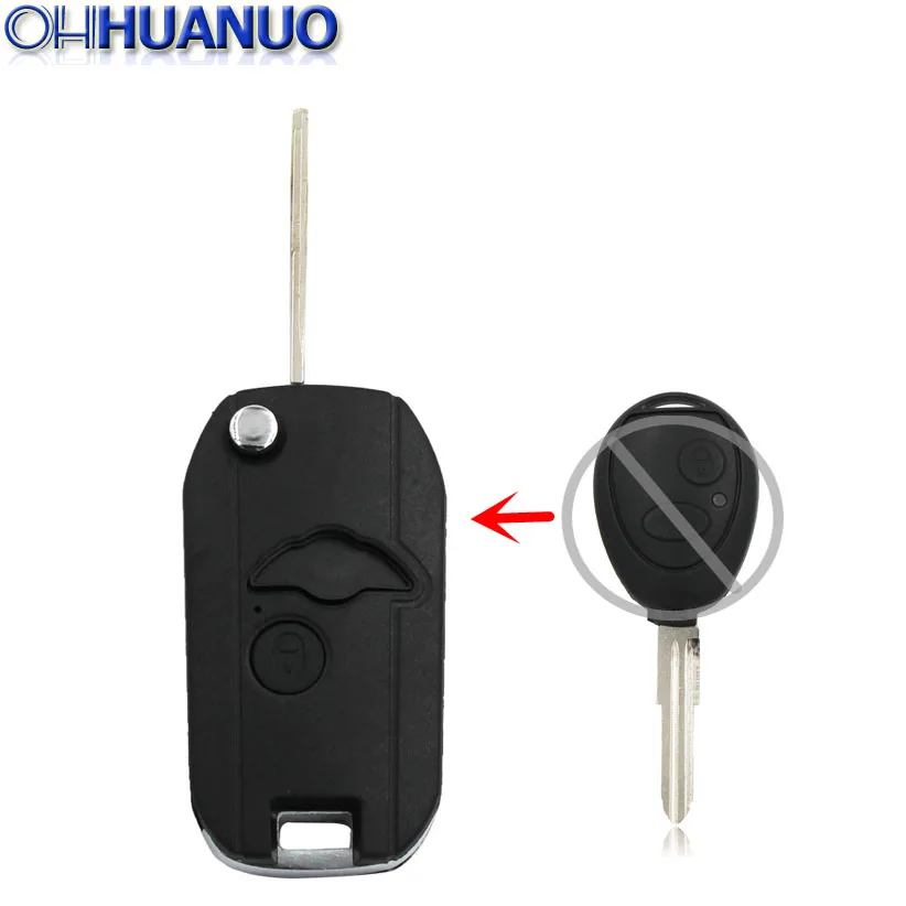 Replacement Folding Shell Remote Key Case Fob 2 Button for Land Rover