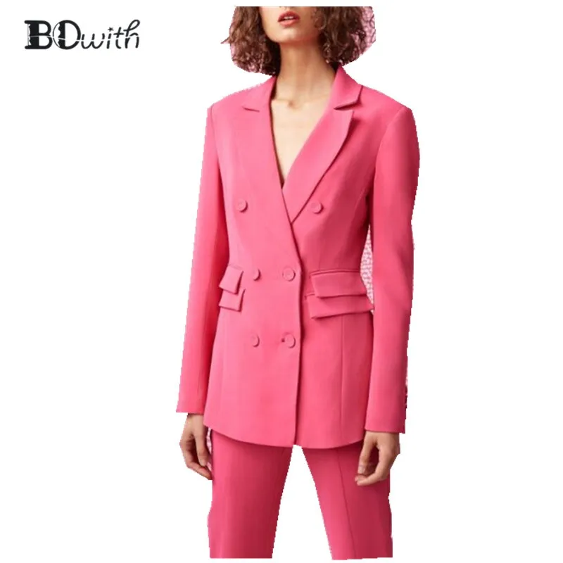 

Women Pant Suit Fuchsia Formal Ladies Business Suits Office Work Wear Female Suit For Weddings Female Suit Custom Made