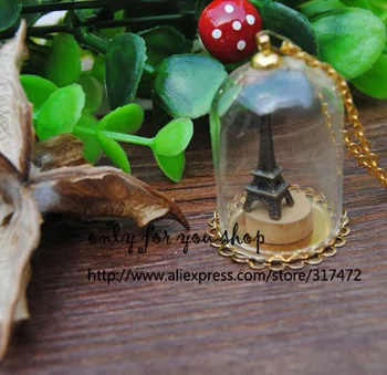 

Free ship!! 20sets/lo 38*25mm glass dome globe & lacework base & cap make glass vial pendant glass cover