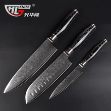 GHL инструменты 3 шт. набор кухонный нож Дамаск VG10 комплект японских ножей нож