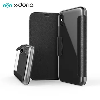 

X-Doria Defense Flip Wallet Case For iPhone X Luxury PU Leather Engage Folio Phone Case For iPhone X Cover Built-in Card Slot