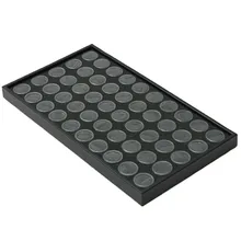 50 горшков дизайн ногтей маникюр Пустой Блеск пыли порошок Ювелирных Изделий Дисплей Коробка Чехол украшения для хранения пластины инструмент OA66