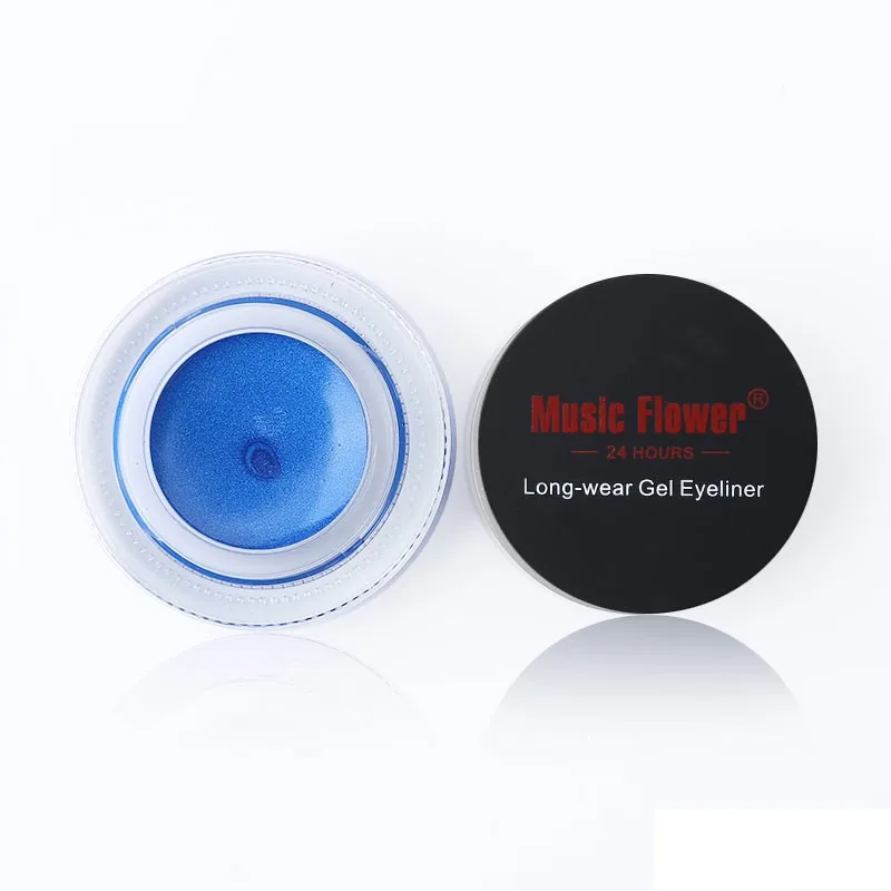 Макияж глаз Водостойкий карандаш для глаз гель-подводка для глаз с кистью 24 часа стойкая косметика - Цвет: Синий