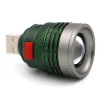 3 Mode Mini Tactical USB Flash Light Torch Zoom Powerful LED Flashlight Outdoor Travel Lamp BB55