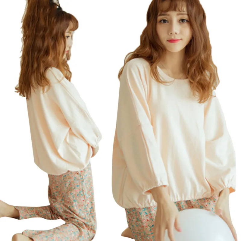 

Loozykit 2pcs/ Set Fashion Maternity Clothes Maternity Sleepwear Breastfeeding Sleepwear Nursing Pajamas For Pregnant Women
