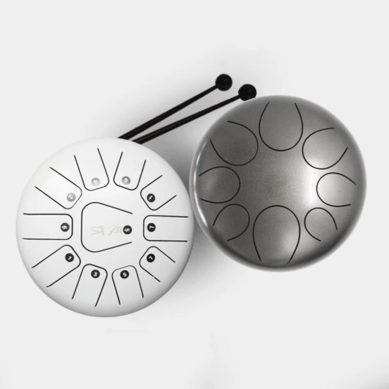 

Top Quality 8/ 10/12" Steel Tongue Drum hand empty drum natural pentatonic musical note Percussion Instrument GU03