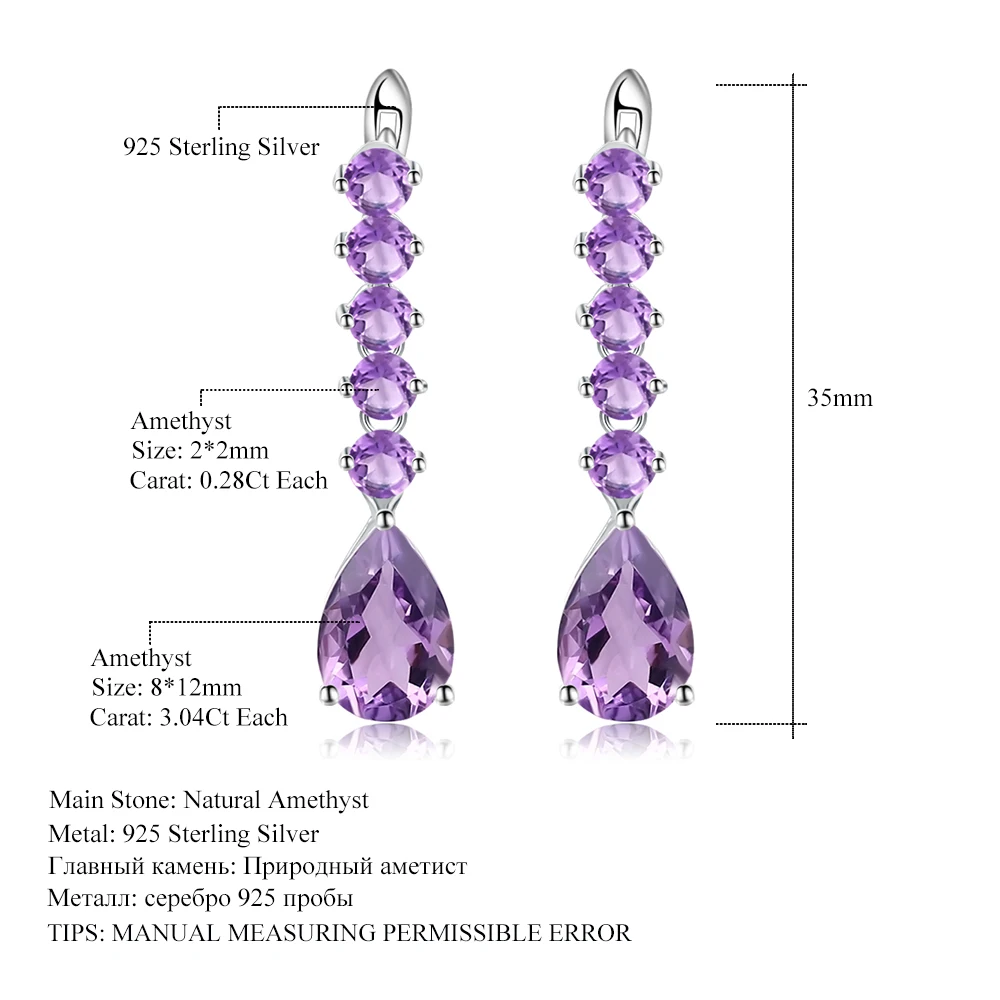 Pendientes Drop Chapados En En Plata De Ley Largo Gota · Vidal & Vidal