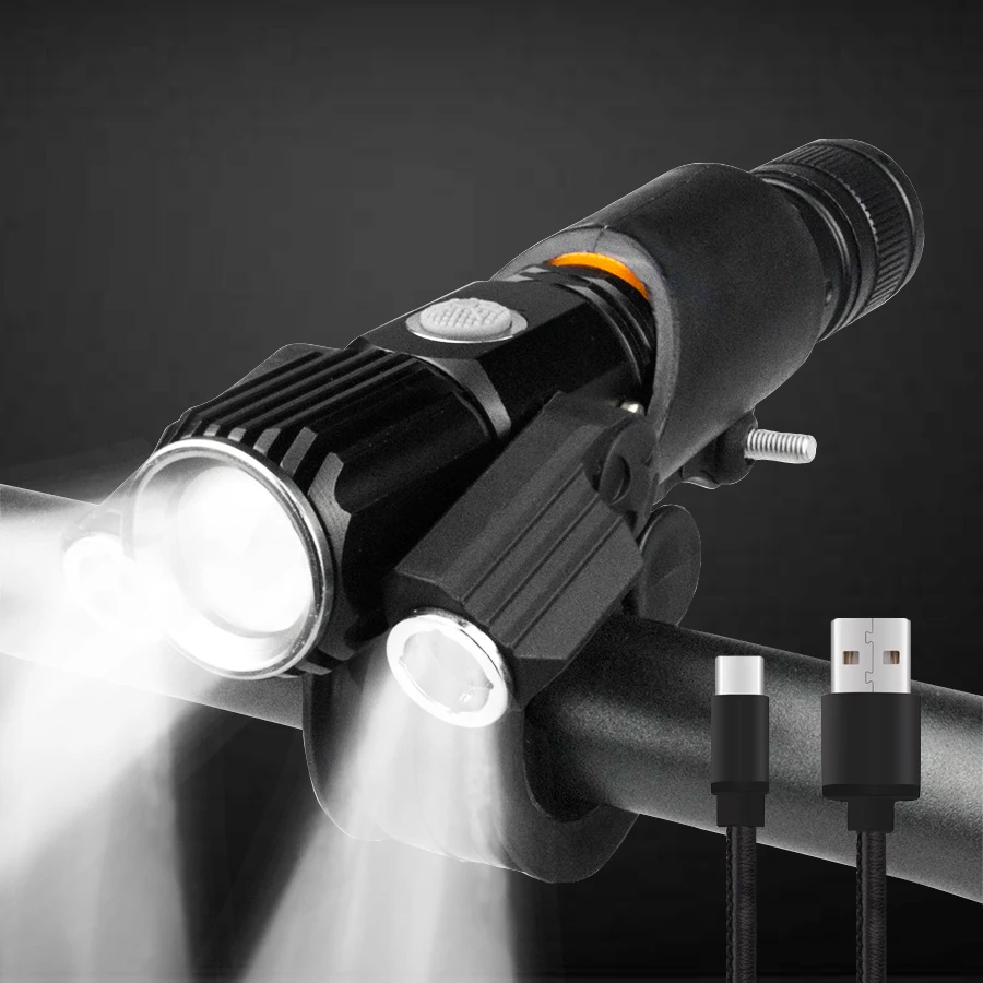 1000 люмен флэш светильник для велосипеда USB перезаряжаемый аккумулятор 18650 MTB