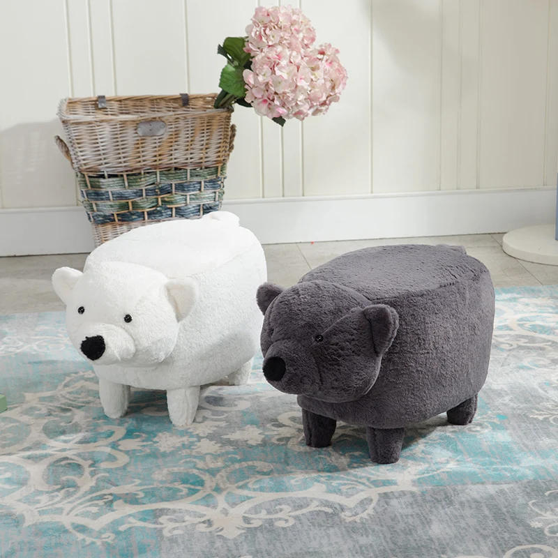 Creative door shoes stool living room sofa stool lovely animal sitting