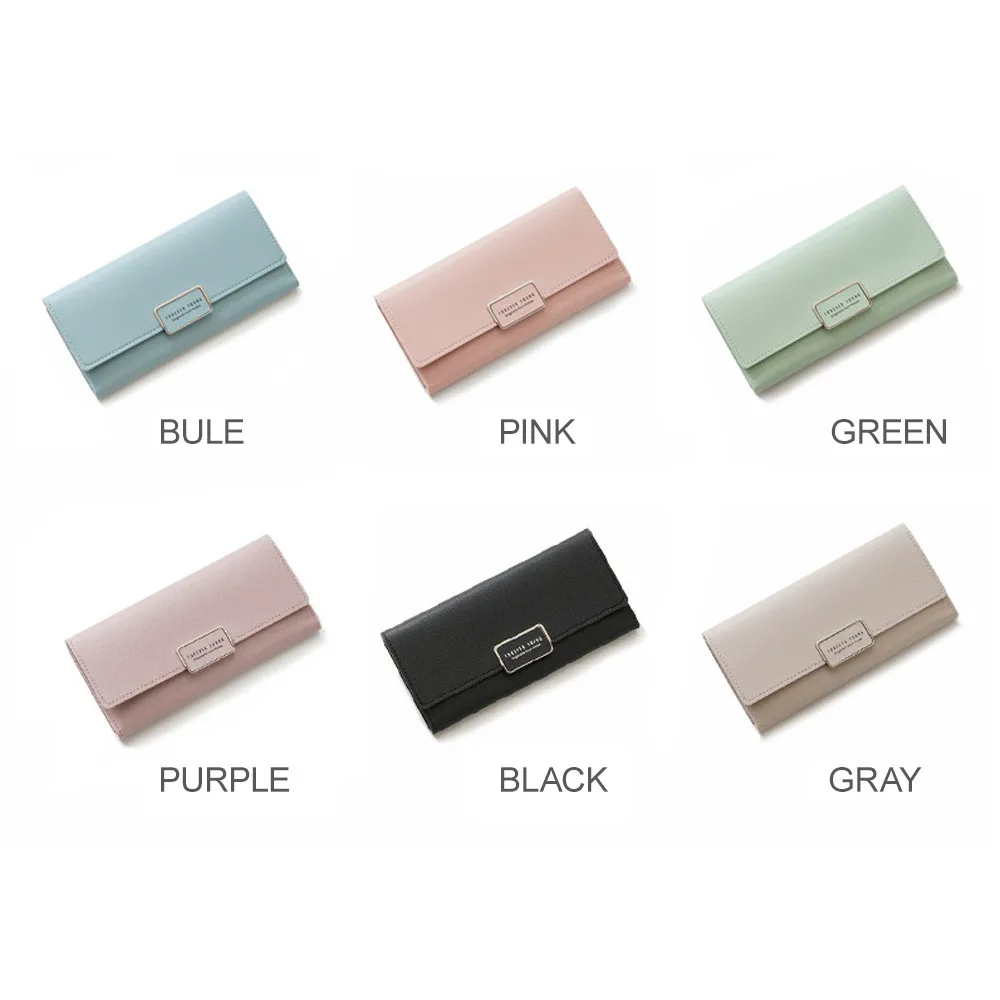 fashion Wallet long Zipper Multi Card Position Leather Coin Purse women Card Holder Leather wallet women casual wallet