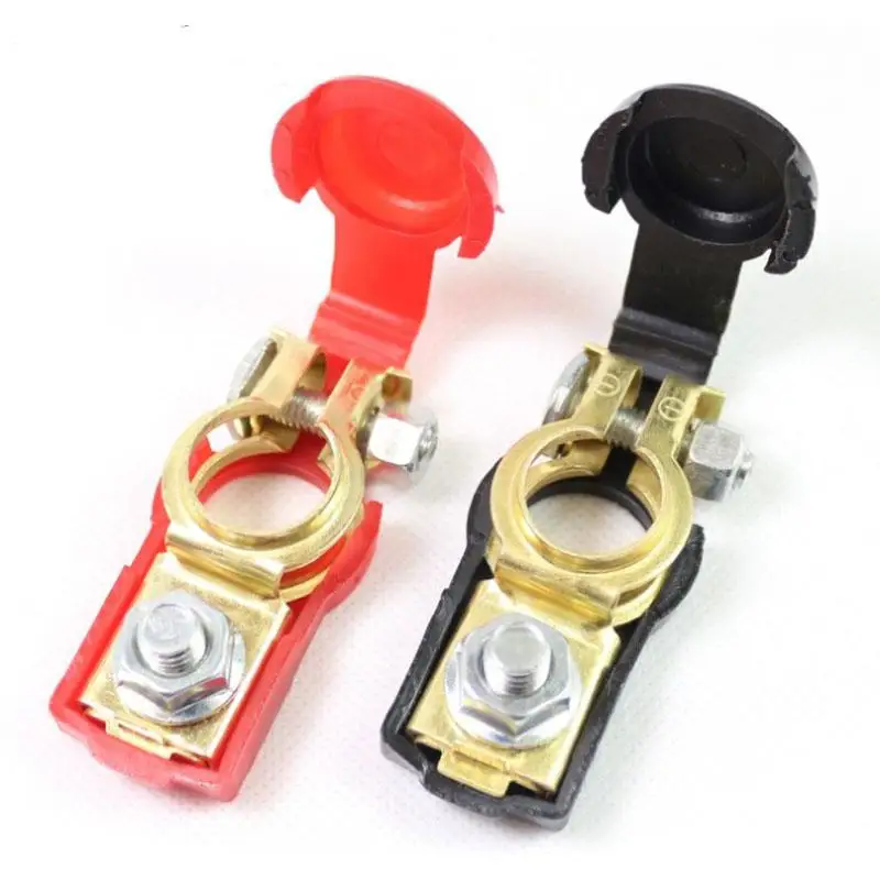 LumiParty 1 Pair Alloy Positive Nagative Battery Car Terminal Clamp