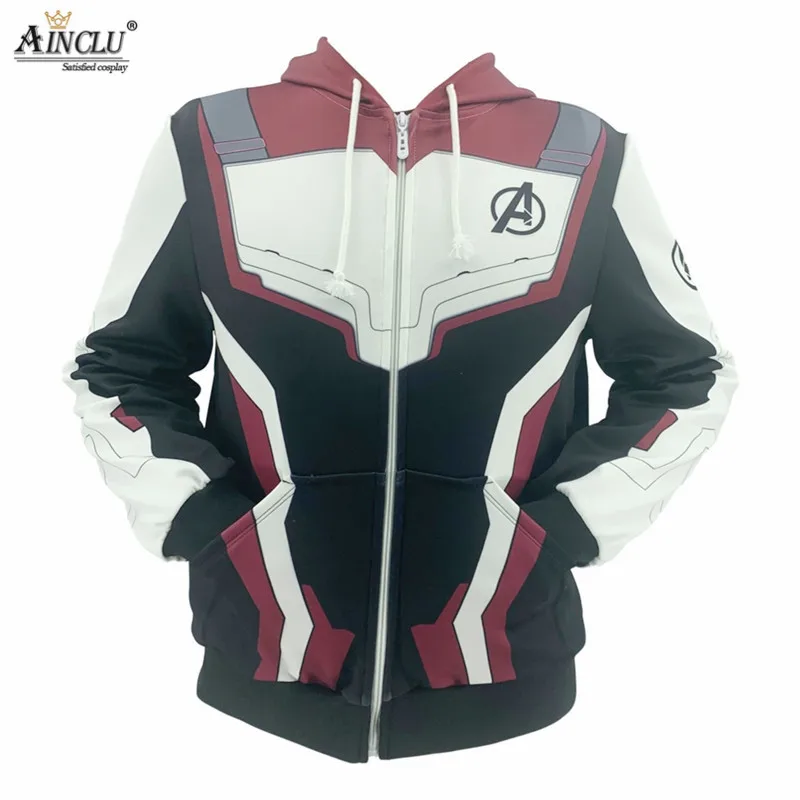 Ainclu Avengers Endgame Quantum Realm Sweatshirt Cotton Jacket Tech Hoodie Cosplay Costumes Superhero Hoodies Fancy Suit/Tops