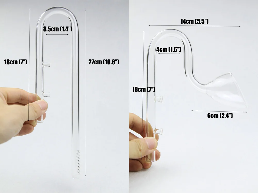 Стеклянная трубка Лили Пайп поток потока двойной фиксация присоска качество ada фильтр Аксессуар водяное растение для аквариума аквариум - Цвет: 13mm inflow outflow