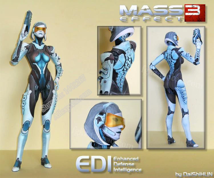 

Mass Effect 3 EDI Game Character Role 3D Paper Model DIY 44CM