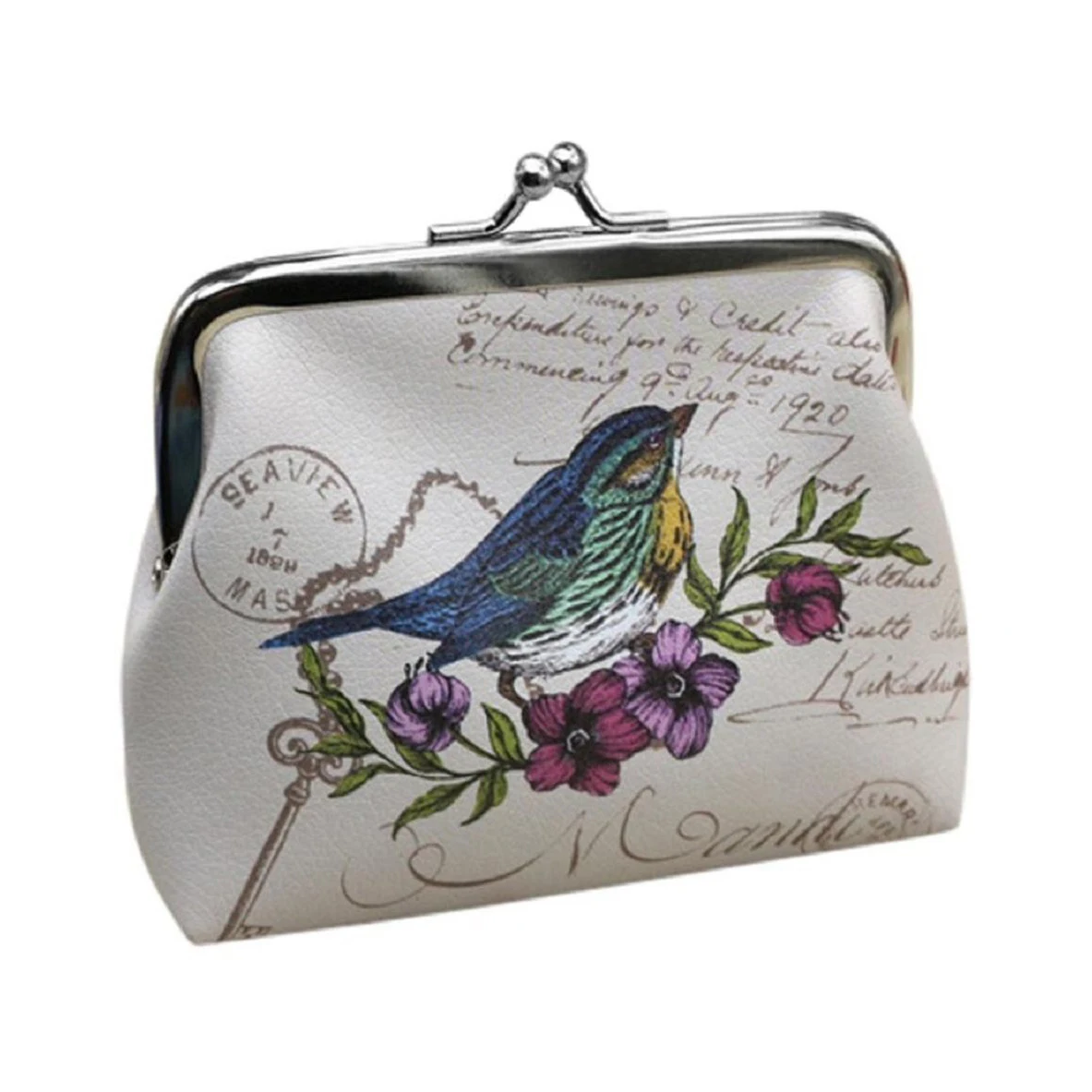 

Womens Leather Wallet PU leather Coin Purse hasp Clutch Handbag (Bird)
