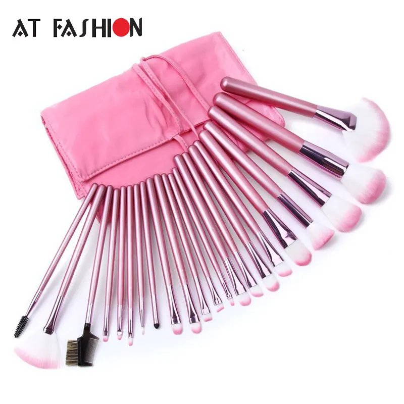 

22pcs Makeup Brush Set Professional Full Function Cosmetics Brushes Eyebrow Foundation Shadows Kabuki Make Up Tools Kit with Bag