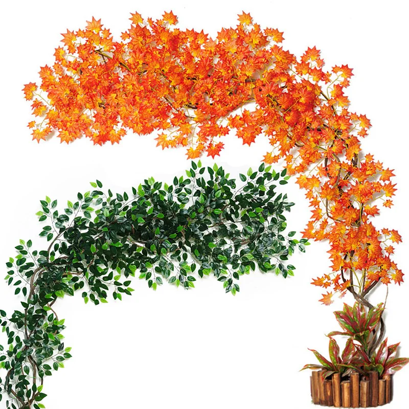 

12Pcs/Lot Artificial Plants Eucalyptus Leaves Artificial Green Plant For Weddings Home Decoration Fake Maple leaf Branches