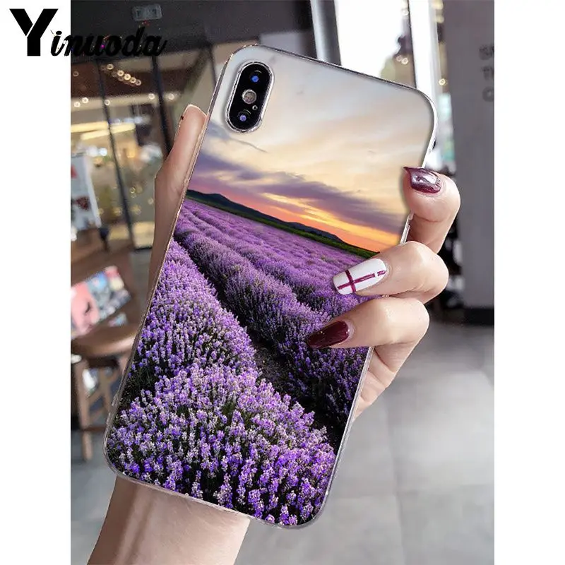 Yinuoda простой Лавандовый Фиолетовый цветы Мягкий силиконовый чехол для телефона чехол для Apple iPhone 8 7 6 6S Plus X XS MAX 5 5S SE XR чехол - Цвет: A8