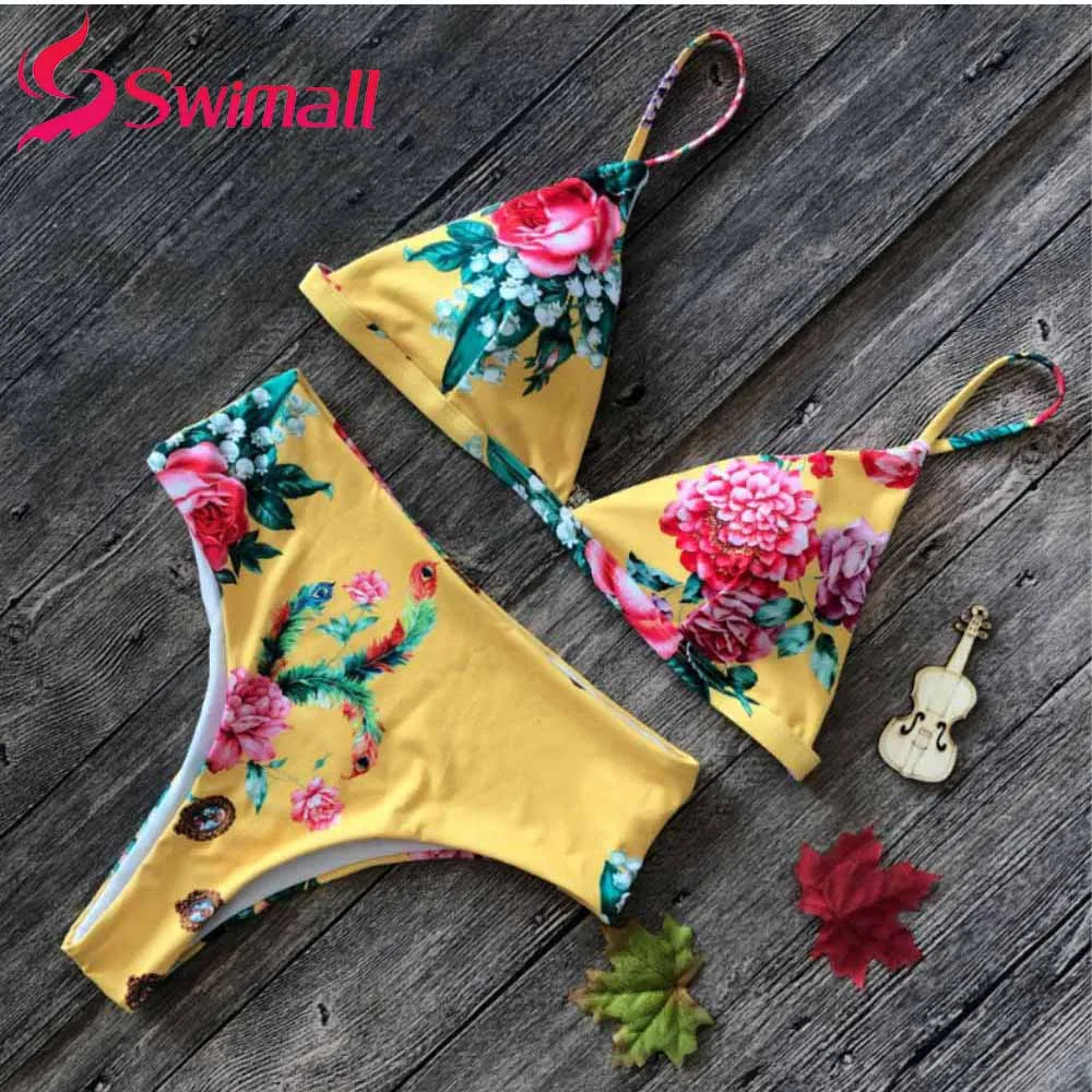 

Bikini swimsuit women print new bikini suit swimsuit sexy halter low waist beach swimsuit maillot de bain femme summer Biquini