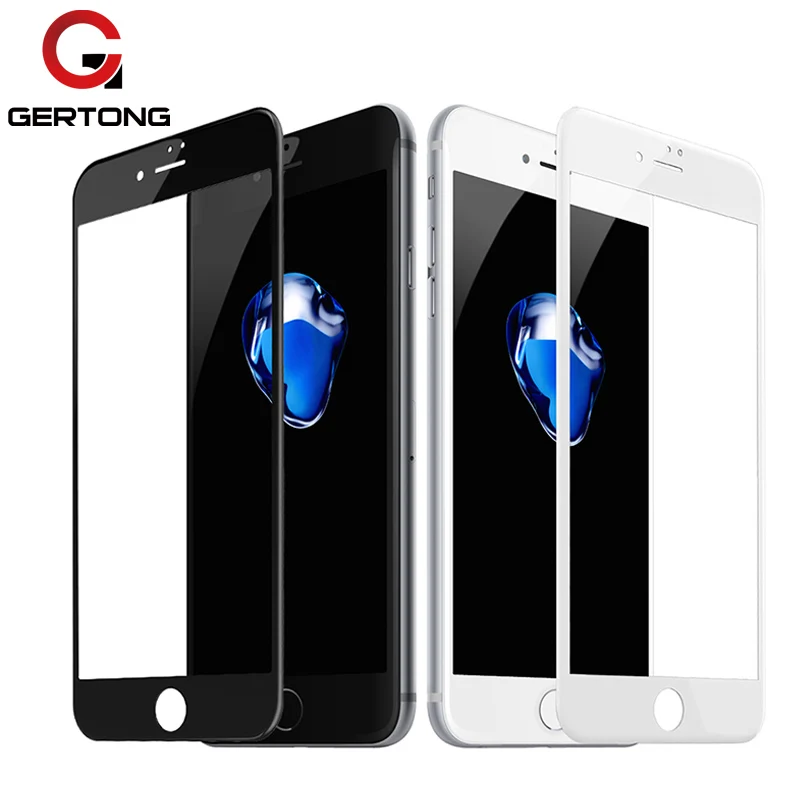 

GerTong 2.5D Color Full Cover Tempered Glass For iPhone X 8 7 6 6S 7 Plus 5 5S SE Screen Protector Premium Protective Film 9H