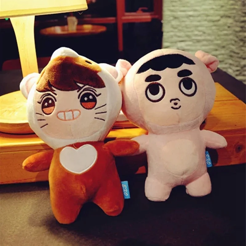 23 см KPOP EXO Плюшевая Кукла Kawaii Корея мода Superstar Kyungsoo D.O Baek Hyun Chan Yeol Кай фигурки