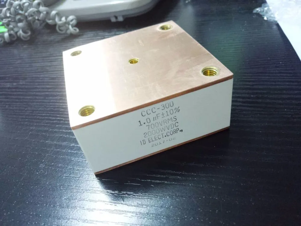 

DCC 500A resonant capacitor High frequency welder Induction heating capacitors 1UF 700VAC water cooled capacitance