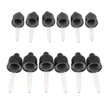 

24pcs Plastic Glass Liquid Dropper Pipette Cap For 15ml Essential Oil Bottle