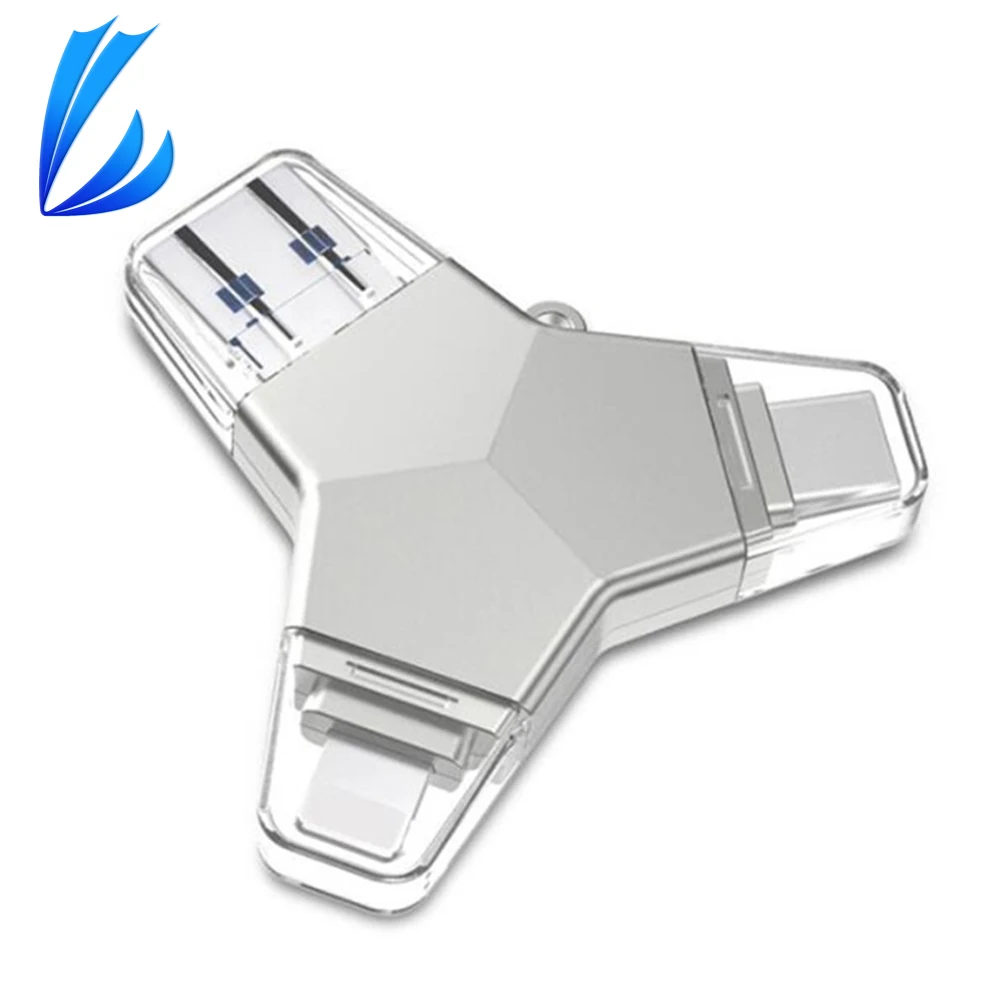 

LL TRADER Pendrive 3.0 64GB For iPhone Flash Disk Key USB 3.0 Type-C Metal 128GB USB Flash Drive 3.0 Memory For iOS Android PC