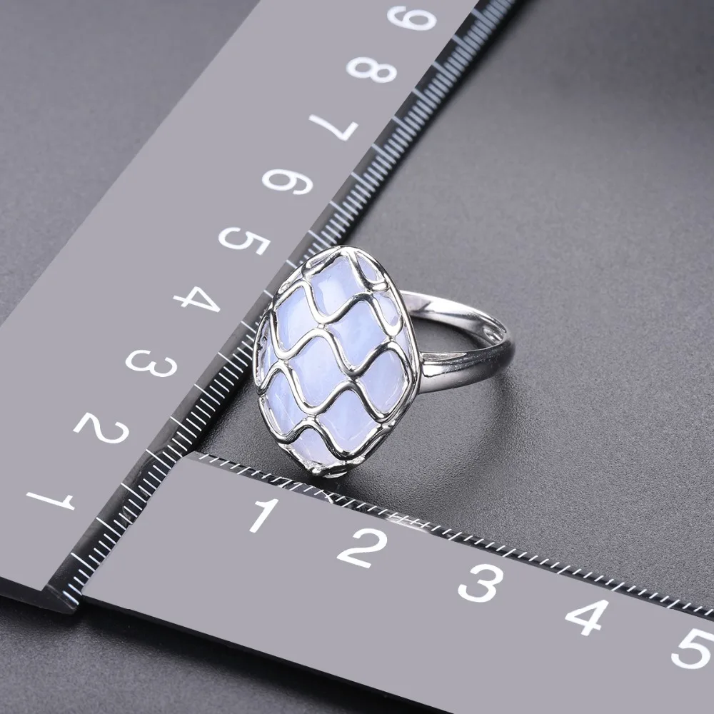 Hutang, 14x20 мм, натуральный агат, кольца, драгоценный камень, твердые, 925 пробы, серебряные, волнистые кольца, ювелирные изделия из тонкого камня для женщин, девушек, лучший подарок, Новинка