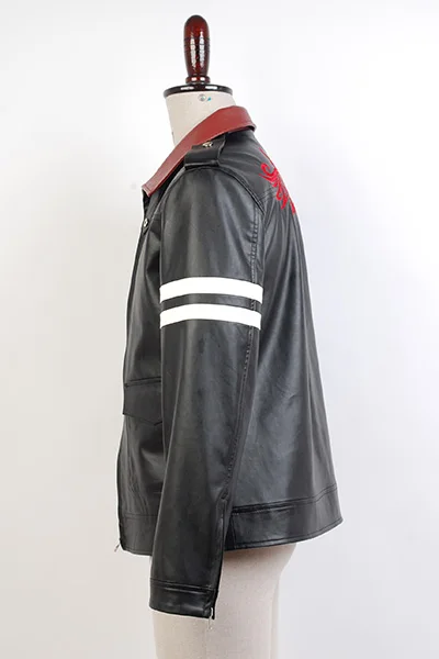  Alex Mercer Prototype Action Gaming Black PU Leather Jacket Coat Hoodie Cosplay Costume For Men Fre