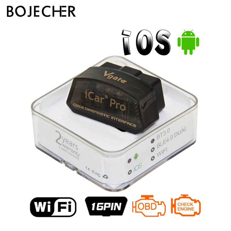 Best Product  ELM327 OBD2 Scanner Vgate iCar2 Pro Bluetooth 4.0 WIFI For Android/IOS OBD Car Diagnostic Auto Tool