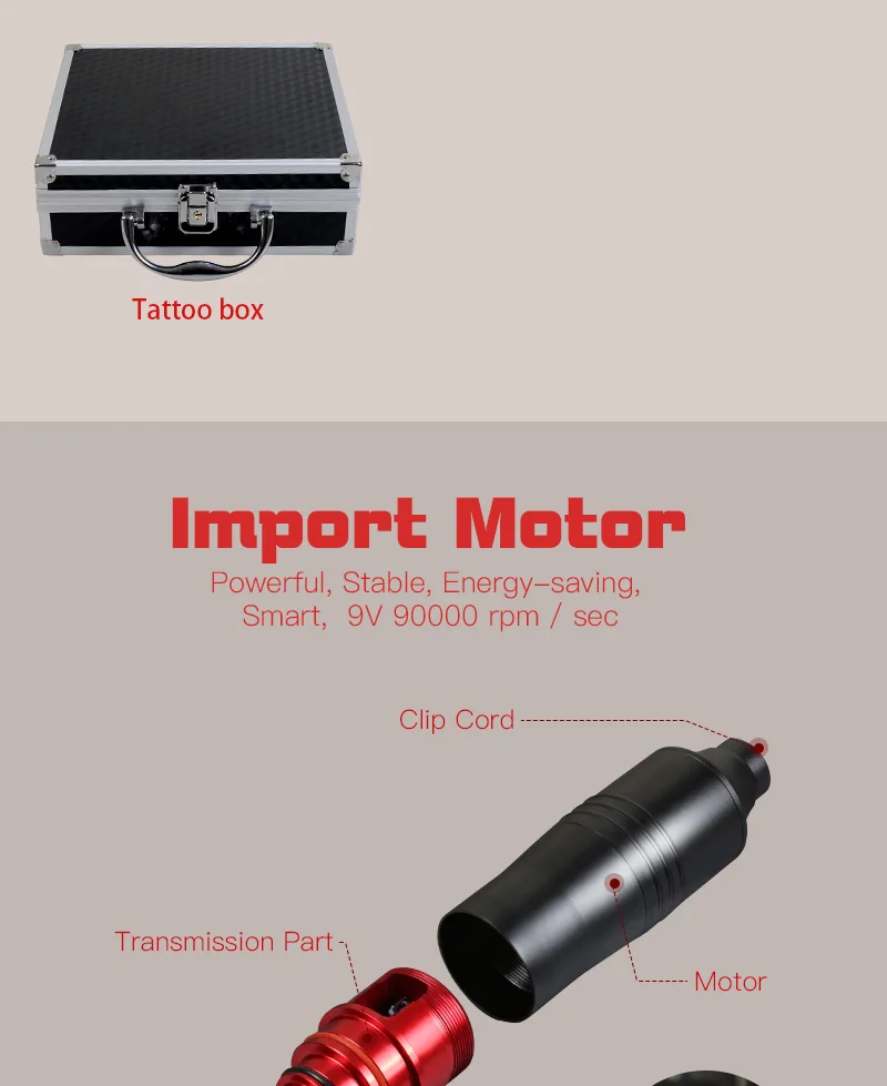 Профессиональный набор для татуировок роторная Татуировка ручка машина набор Перманентный макияж машина Татуировка питание с коробкой