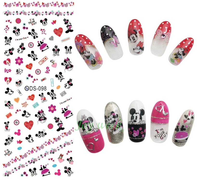 

Water sticker for nails art all decorations sliders Mickey Mouse cartoon
