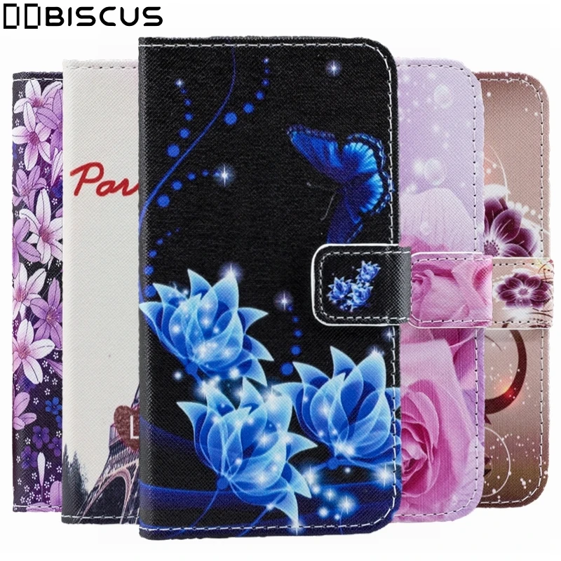 Art Painting Flower Book Wallet Flip Leather Cover Soft Case Honor 8A JAT-LX1 For Huawei Y6 Prime Y7 Pro 2019 MRD-LX1F DUB-LX1 huawei silicone case