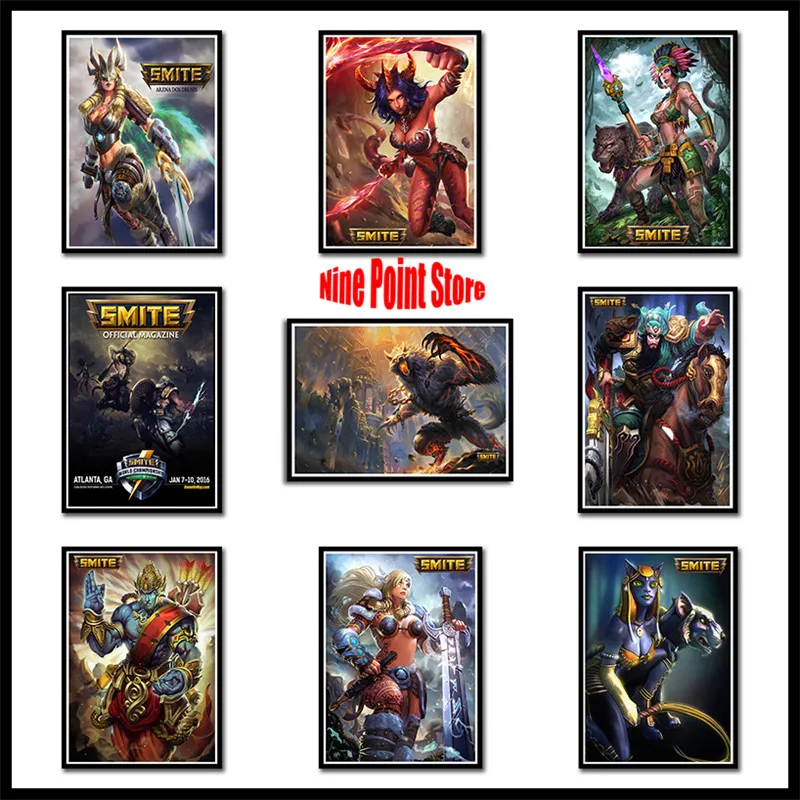 SMITE All Gods Горячая игра Художественное покрытие бумажный плакат печать картинки
