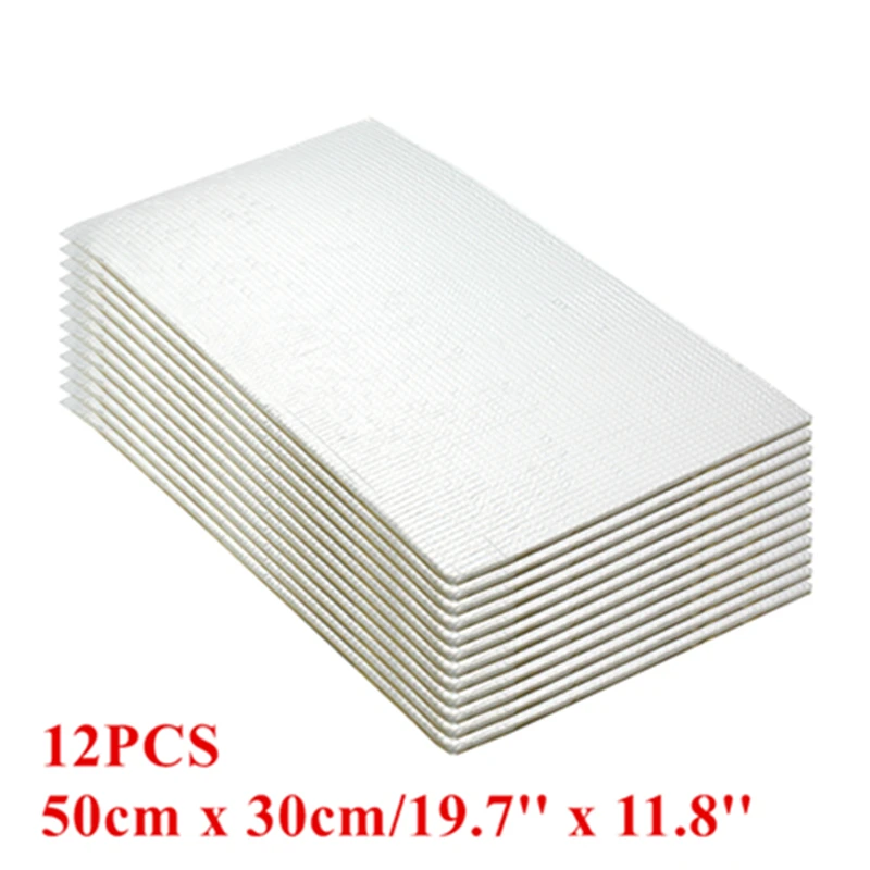 Дешевый Круговой 12 шт. автомобиля брандмауэр потолок Door50cmx30cm 19,7 #039; #039;x11. 8 #039; #039;алюминий фольга автомобильной звук Deadener теплоизоляция