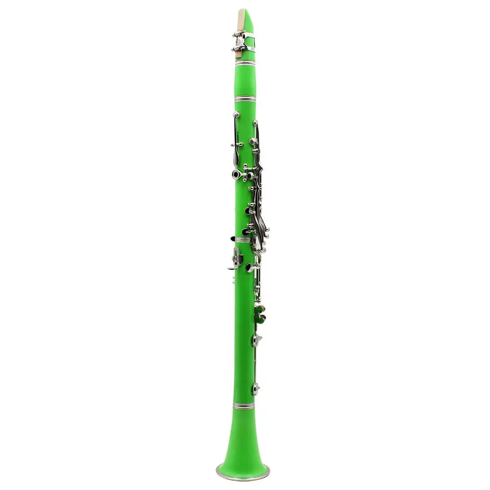 SEWS-SLADE кларнет ABS 17 ключ bB плоский сопрано бинокулярный кларнет с пробковой смазкой ткань для очистки перчатки 10 Reeds отвертка - Цвет: Green