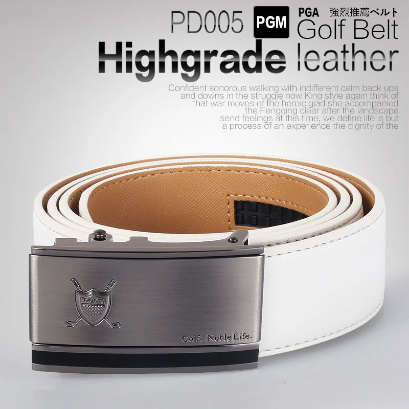 

PGM Genuine Golf Belt Men's Leather Belt Buckle Golf Special Belt 35mm Wide