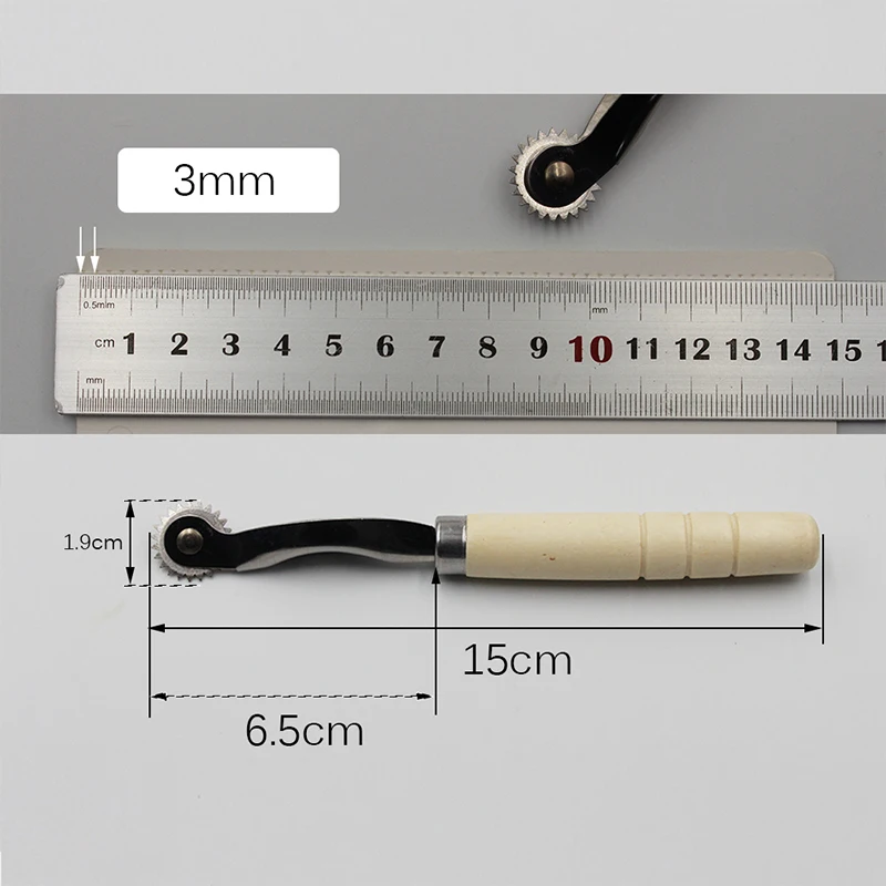 1PCS Leather Cloth Paper Overstitch Wheel Scanning line scribingDIY Sewing Leather Craft Tool Steel ToothType Scanning