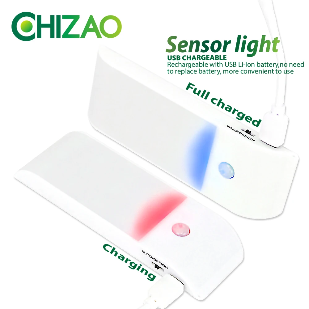 

[CHIZAO] Motion sensor lamp Wireless LED Night Lights White Lighting USB Charging Emergency light Wall lamp Walkway Closet light