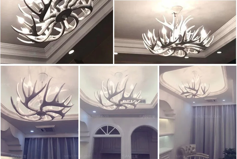 Antler Resin Pendant Chandelier (15)