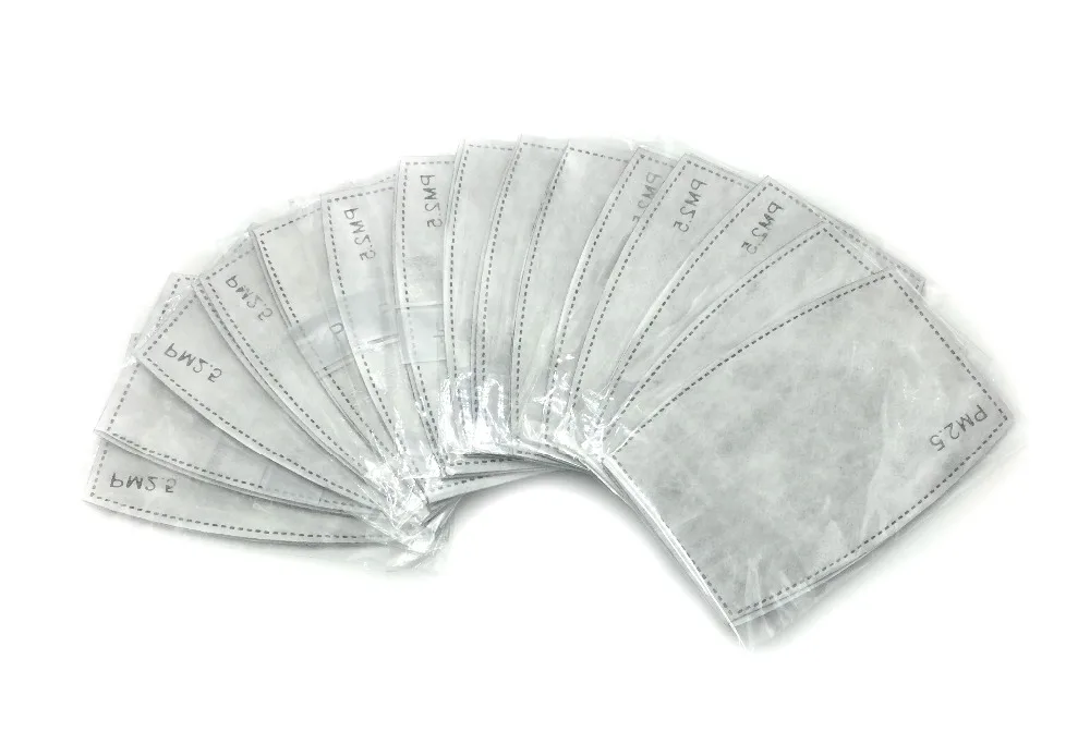 

PM2.5 Activated Carbon Filter replaceable for Anti Dust Masks Filter Paper Insert Protective Filter Cloth for Mask on the mouth