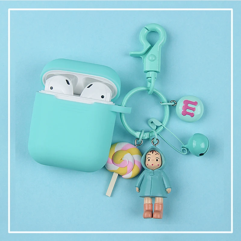 

Cute Cartoon Silicone Case for Apple Airpods Case Accessories Protective Cover Bluetooth Earphone Case Decorative Keychain Gifts