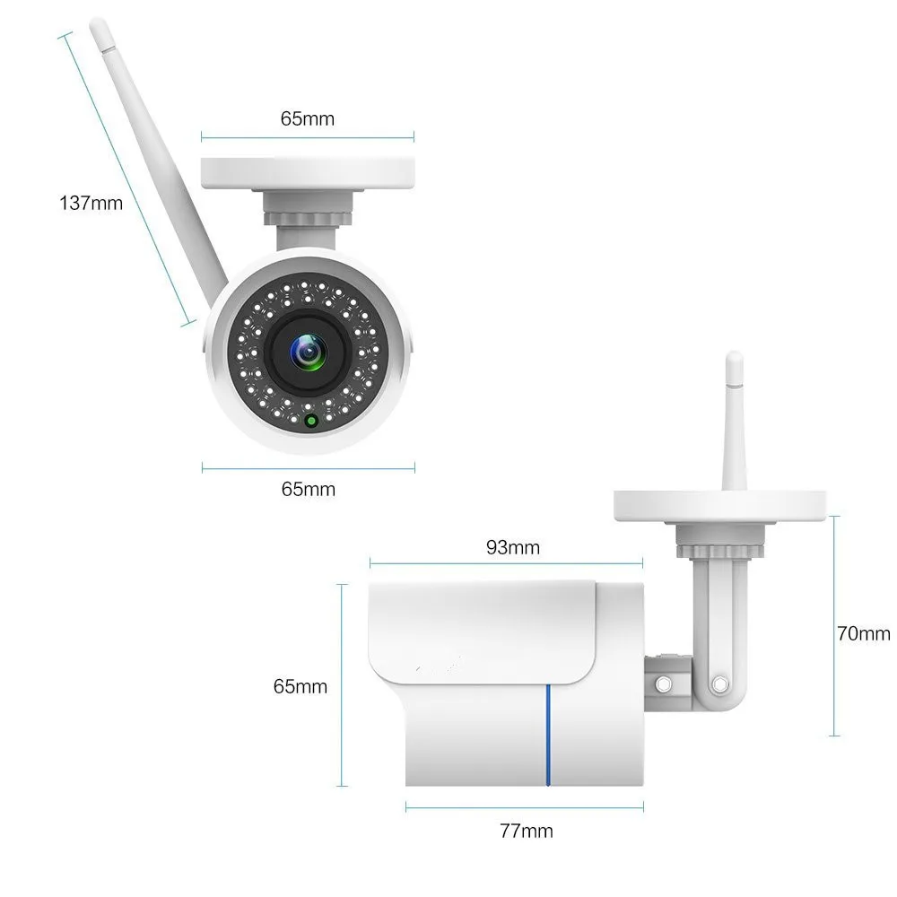 720 P/1080 P наружная камера wifi Водонепроницаемая Пуля безопасности IP CCTV камера ночного видения P2P сетевая камера видеонаблюдения