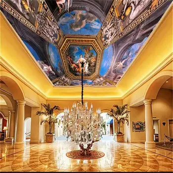 

3D wallpaper custom size photo living room bar hotel hang ceiling mural European style painting non-woven wallpaper for wall 3d