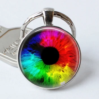

Rainbow Eye Keychains Eye Jewelry Steampunk Jewelry Rainbow Eye Jewelry Keychains Christmas Gift for Women for Men