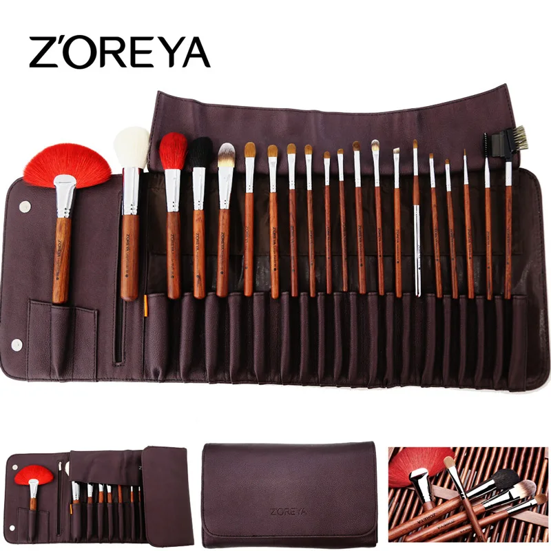 

ZOREYA 20Pcs Makeup Brush Set Powder Contour Concealer Eyeshadow Eyebrow Lip Fan Brush Makeup Brushes High Gradeset Animal Hair