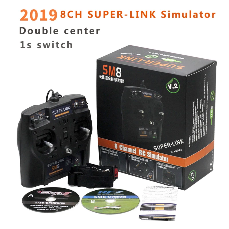 Cena 2019 nowy 8ch wszechstronny symulator SM8 1S przełącznik lewego prawego ręcznego przepustnicy podwójny powrót wsparcie Phoenix 5.5M G7.5 G7 G2 XTR FMS et