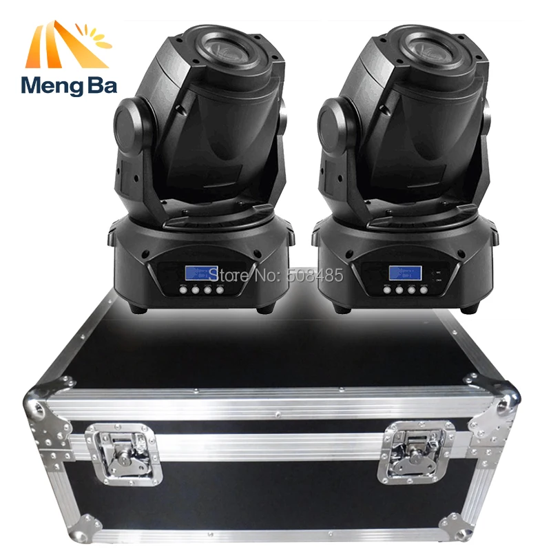 

Flightcase 2in1 For 2pcs 90W Gobo LED Moving Head Light 3 Face Prism With LCD Display DMX Controller High Quality fast shipping